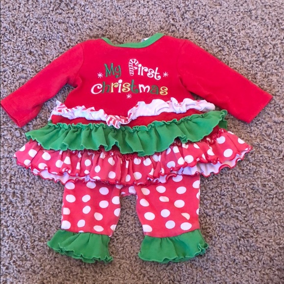 my first christmas baby outfit
